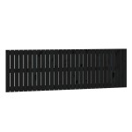 vidaXL Tăblie de pat pentru perete, negru, 185x3x60 cm, lemn masiv pin