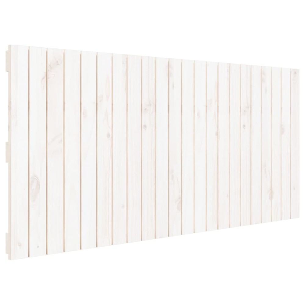 vidaXL Tăblie de pat pentru perete, alb, 140x3x60 cm, lemn masiv pin