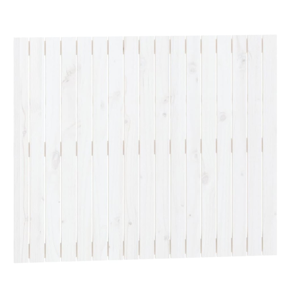 vidaXL Tăblie de pat pentru perete, alb, 108x3x90 cm, lemn masiv pin