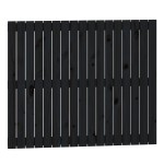 vidaXL Tăblie de pat pentru perete, negru, 108x3x90 cm, lemn masiv pin vidaXL Tăblie de pat pentru perete, negru, 108x3x90 cm, lemn masiv pin