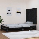 vidaXL Tăblie de pat pentru perete, negru, 108x3x90 cm, lemn masiv pin vidaXL Tăblie de pat pentru perete, negru, 108x3x90 cm, lemn masiv pin