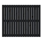 vidaXL Tăblie de pat pentru perete, negru, 108x3x90 cm, lemn masiv pin vidaXL Tăblie de pat pentru perete, negru, 108x3x90 cm, lemn masiv pin