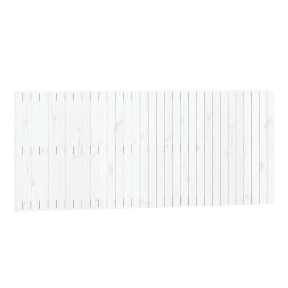vidaXL Tăblie de pat pentru perete, alb, 204x3x90 cm, lemn masiv pin