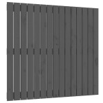 vidaXL Tăblie de pat pentru perete, gri, 95,5x3x90 cm, lemn masiv pin