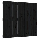 vidaXL Tăblie de pat pentru perete, negru, 95,5x3x90cm, lemn masiv pin vidaXL Tăblie de pat pentru perete, negru, 95,5x3x90cm, lemn masiv pin