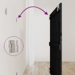 vidaXL Tăblie de pat pentru perete, negru, 95,5x3x90cm, lemn masiv pin vidaXL Tăblie de pat pentru perete, negru, 95,5x3x90cm, lemn masiv pin