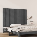vidaXL Tăblie de pat pentru perete, gri, 127,5x3x90 cm, lemn masiv pin