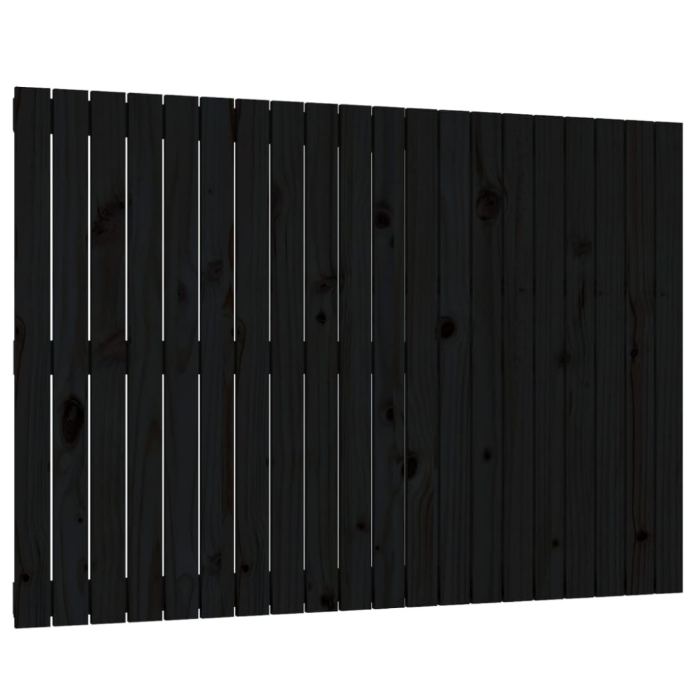 vidaXL Tăblie de pat pentru perete, negru, 127,5x3x90 cm