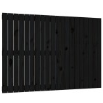 vidaXL Tăblie de pat pentru perete, negru, 127,5x3x90 cm