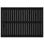 vidaXL Tăblie de pat pentru perete, negru, 127,5x3x90 cm