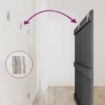 vidaXL Tăblie de pat pentru perete, gri, 147x3x90 cm, lemn masiv pin vidaXL Tăblie de pat pentru perete, gri, 147x3x90 cm, lemn masiv pin