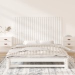 vidaXL Tăblie de pat pentru perete, alb, 159,5x3x90 cm, lemn masiv pin vidaXL Tăblie de pat pentru perete, alb, 159,5x3x90 cm, lemn masiv pin