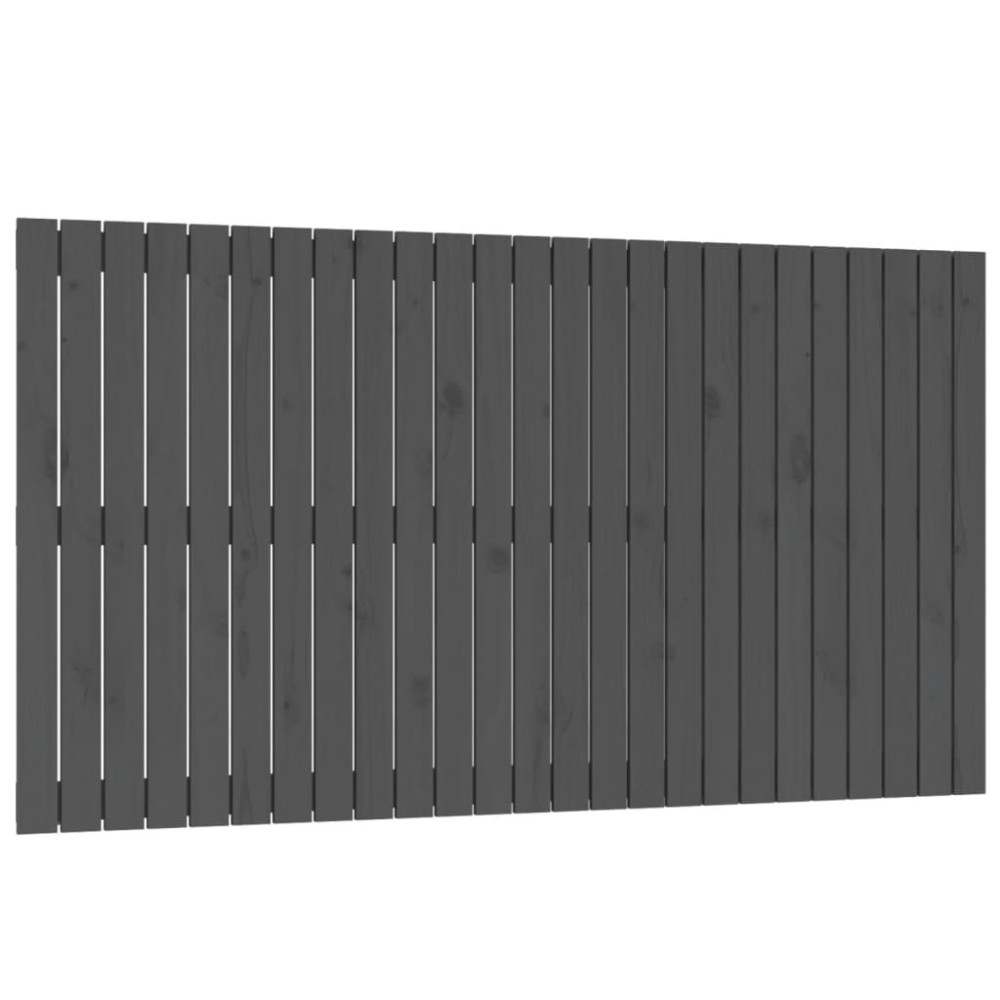 vidaXL Tăblie de pat pentru perete, gri, 159,5x3x90 cm, lemn masiv pin
