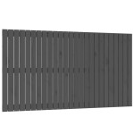 vidaXL Tăblie de pat pentru perete, gri, 159,5x3x90 cm, lemn masiv pin