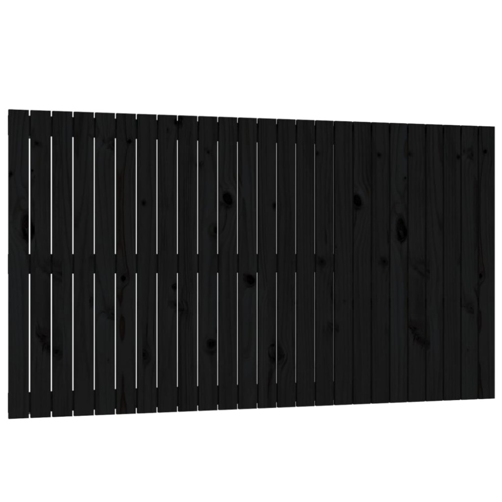 vidaXL Tăblie de pat pentru perete, negru, 159,5x3x90 cm