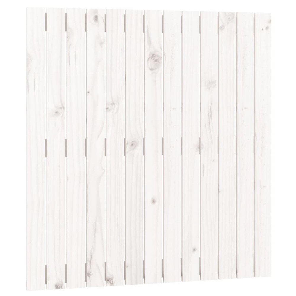 vidaXL Tăblie de pat pentru perete, alb, 82,5x3x90 cm, lemn masiv pin