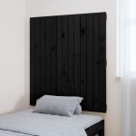 vidaXL Tăblie de pat pentru perete, negru, 82,5x3x90 cm lemn masiv pin vidaXL Tăblie de pat pentru perete, negru, 82,5x3x90 cm lemn masiv pin