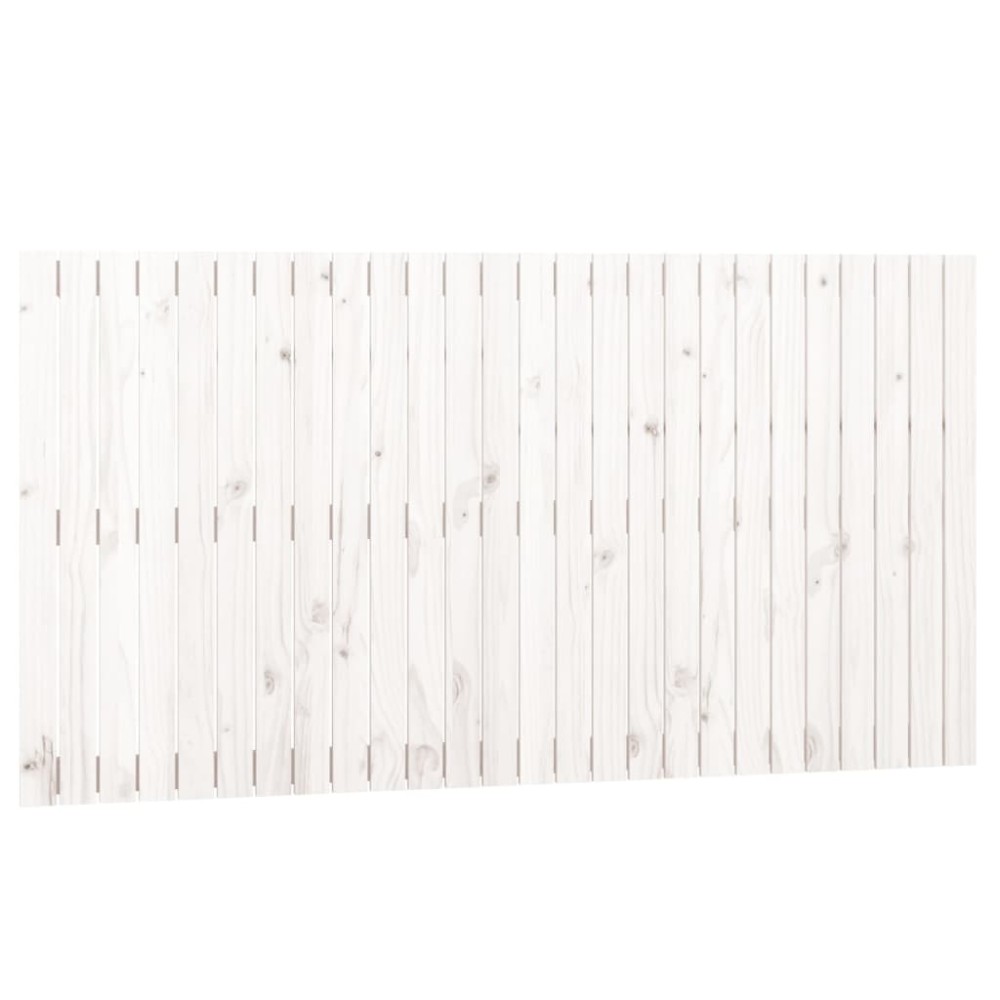 vidaXL Tăblie de pat pentru perete, alb, 166x3x90 cm, lemn masiv pin