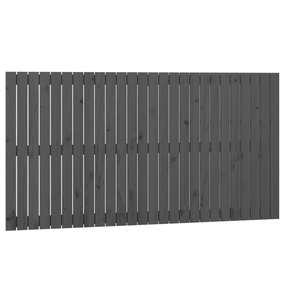 vidaXL Tăblie de pat pentru perete, gri, 166x3x90 cm, lemn masiv pin