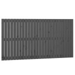 vidaXL Tăblie de pat pentru perete, gri, 166x3x90 cm, lemn masiv pin vidaXL Tăblie de pat pentru perete, gri, 166x3x90 cm, lemn masiv pin