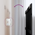 vidaXL Tăblie de pat pentru perete, negru, 166x3x90 cm, lemn masiv pin