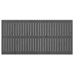 vidaXL Tăblie de pat pentru perete, gri, 185x3x90 cm, lemn masiv pin