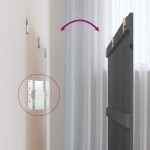 vidaXL Tăblie de pat pentru perete, gri, 185x3x90 cm, lemn masiv pin