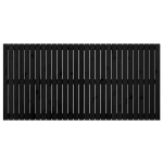 vidaXL Tăblie de pat pentru perete, negru, 185x3x90 cm, lemn masiv pin