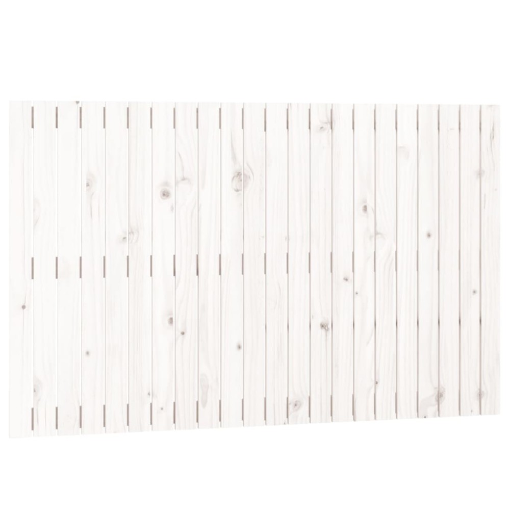 vidaXL Tăblie de pat pentru perete, alb, 140x3x90 cm, lemn masiv pin