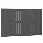 vidaXL Tăblie de pat pentru perete, gri, 140x3x90 cm, lemn masiv pin