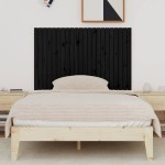 vidaXL Tăblie de pat pentru perete, negru, 140x3x90 cm, lemn masiv pin vidaXL Tăblie de pat pentru perete, negru, 140x3x90 cm, lemn masiv pin