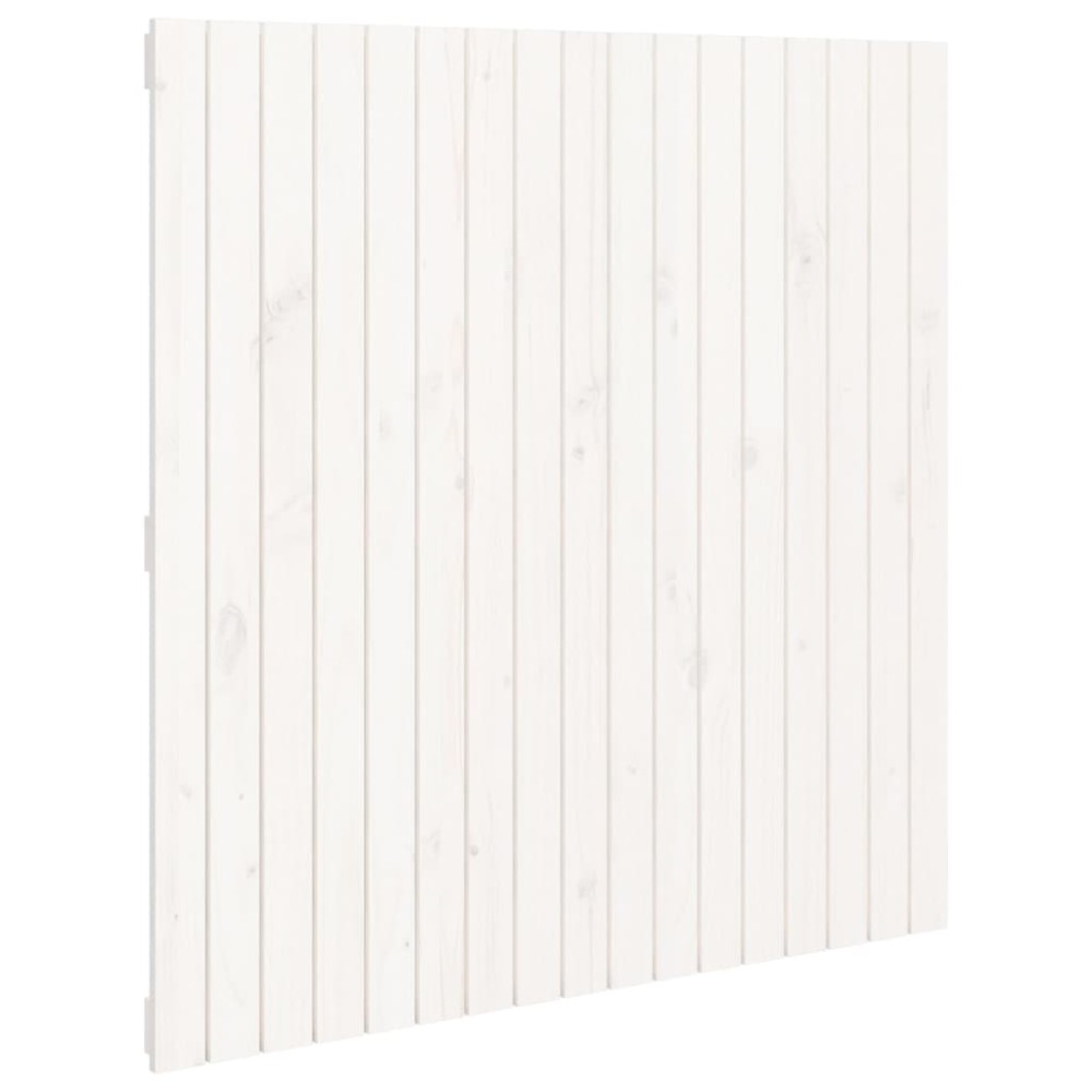 vidaXL Tăblie de pat pentru perete, alb, 108x3x110 cm, lemn masiv pin