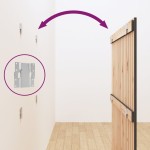 vidaXL Tăblie de pat pentru perete, gri, 108x3x110 cm, lemn masiv pin