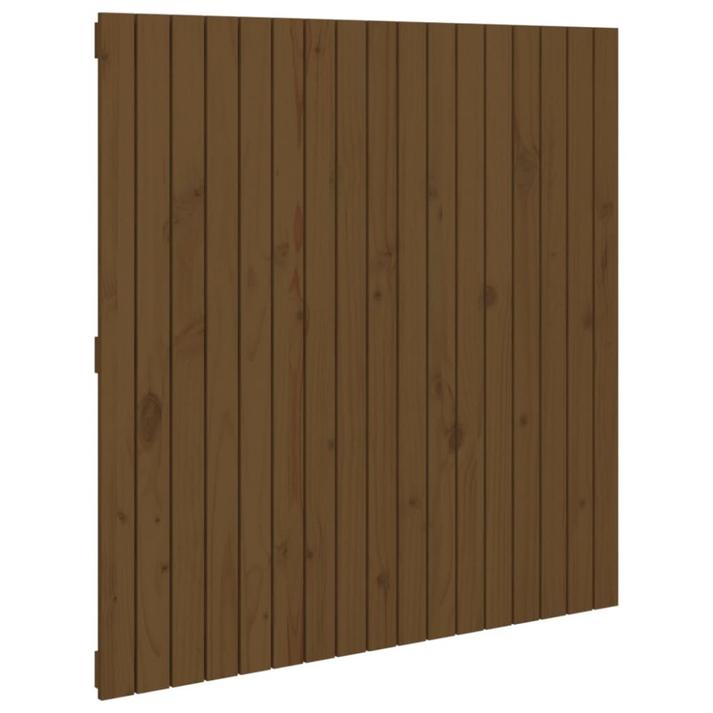 vidaXL Tăblie de pat pentru perete, maro miere, 108x3x110 cm, lemn pin