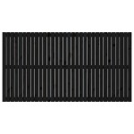 vidaXL Tăblie de pat pentru perete, negru, 204x3x110 cm lemn masiv pin