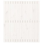 vidaXL Tăblie de pat pentru perete, alb, 95,5x3x110 cm, lemn masiv pin