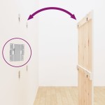 vidaXL Tăblie de pat pentru perete, alb, 95,5x3x110 cm, lemn masiv pin