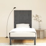 vidaXL Tăblie de pat pentru perete, gri, 95,5x3x110 cm, lemn masiv pin