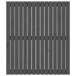 vidaXL Tăblie de pat pentru perete, gri, 95,5x3x110 cm, lemn masiv pin