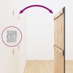 vidaXL Tăblie de pat pentru perete, gri, 95,5x3x110 cm, lemn masiv pin