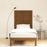 vidaXL Tăblie de pat de perete maro miere 95,5x3x110 cm lemn masiv pin
