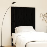 vidaXL Tăblie de pat pentru perete, negru 95,5x3x110 cm lemn masiv pin vidaXL Tăblie de pat pentru perete, negru 95,5x3x110 cm lemn masiv pin
