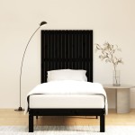vidaXL Tăblie de pat pentru perete, negru 95,5x3x110 cm lemn masiv pin vidaXL Tăblie de pat pentru perete, negru 95,5x3x110 cm lemn masiv pin