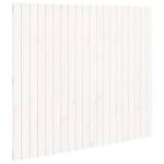 vidaXL Tăblie de pat pentru perete, alb, 127,5x3x110 cm lemn masiv pin