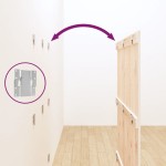 vidaXL Tăblie de pat pentru perete, alb, 127,5x3x110 cm lemn masiv pin