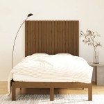 vidaXL Tăblie de pat pentru perete, maro miere 127,5x3x110 cm lemn pin