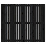 vidaXL Tăblie de pat pentru perete negru 127,5x3x110 cm lemn masiv pin
