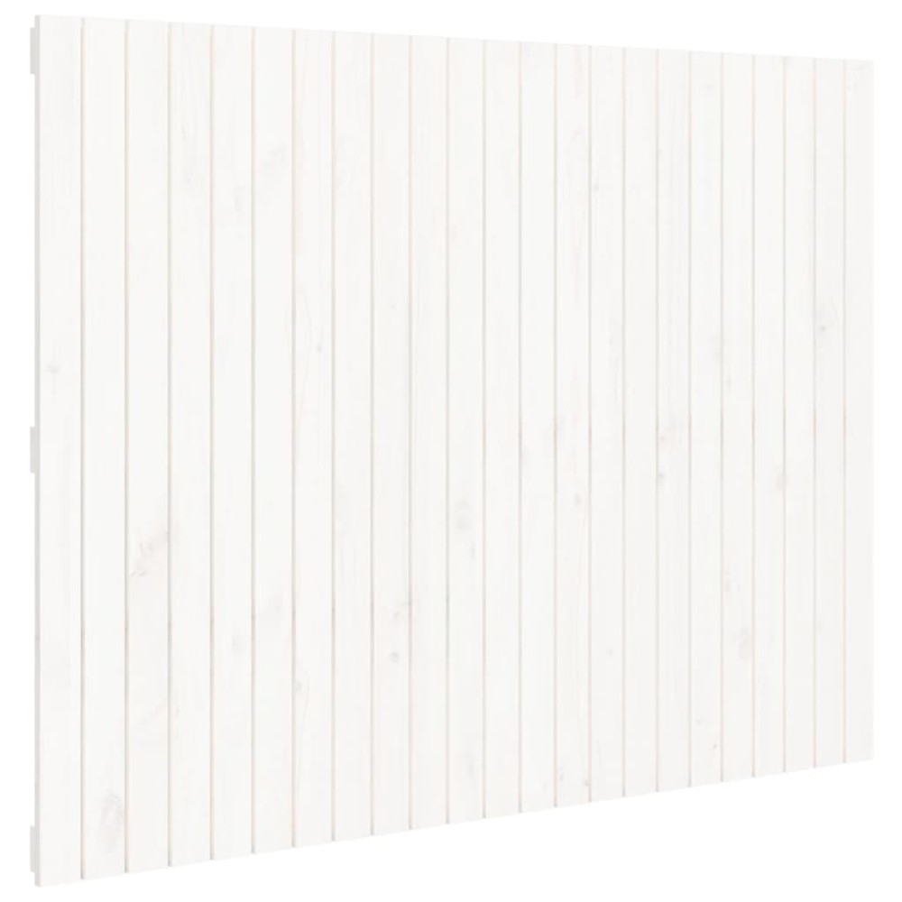 vidaXL Tăblie de pat pentru perete, alb, 146,5x3x110 cm lemn masiv pin