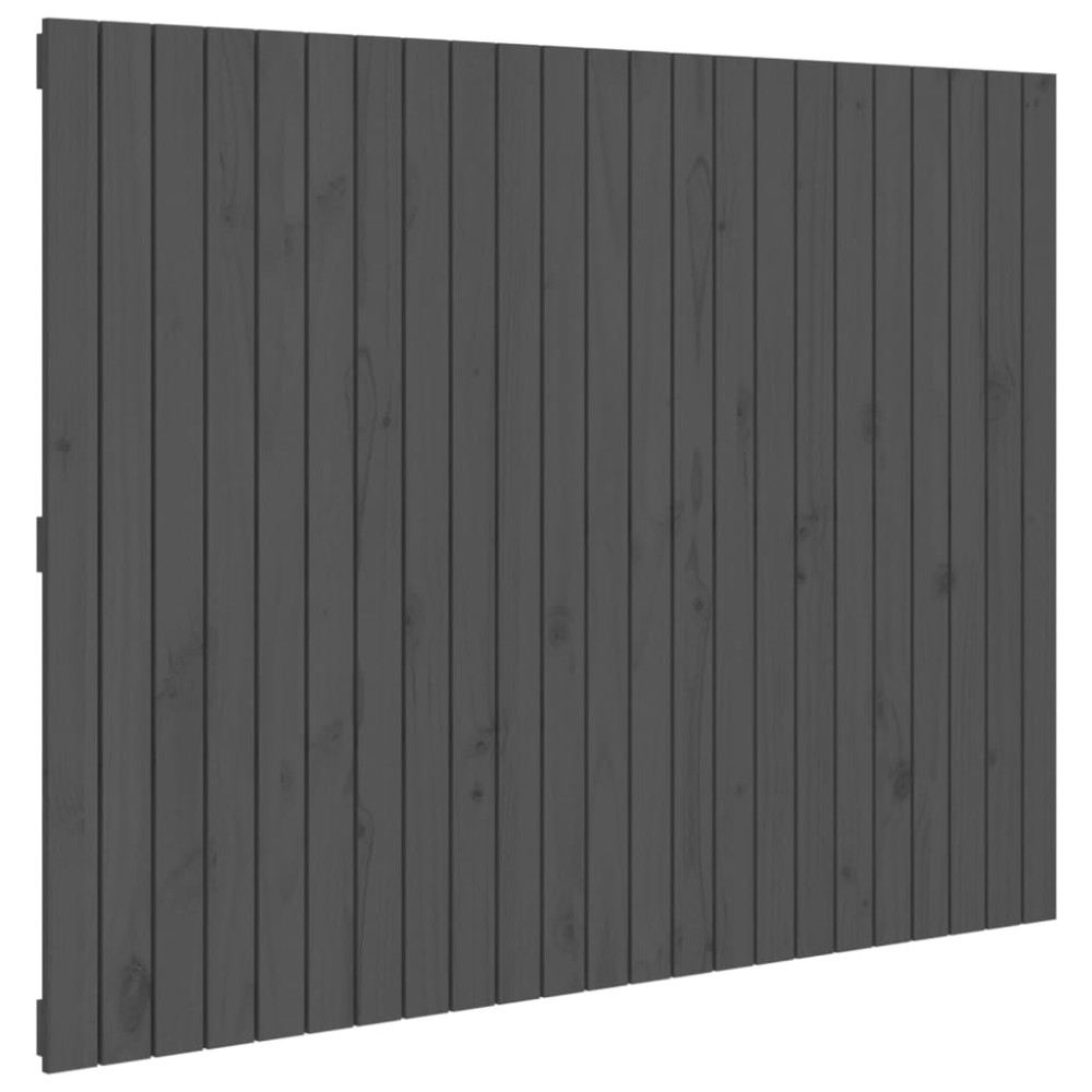 vidaXL Tăblie de pat pentru perete, gri, 146,5x3x110 cm lemn masiv pin