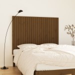 vidaXL Tăblie de pat pentru perete maro miere 146,5x3x110 cm lemn pin vidaXL Tăblie de pat pentru perete maro miere 146,5x3x110 cm lemn pin